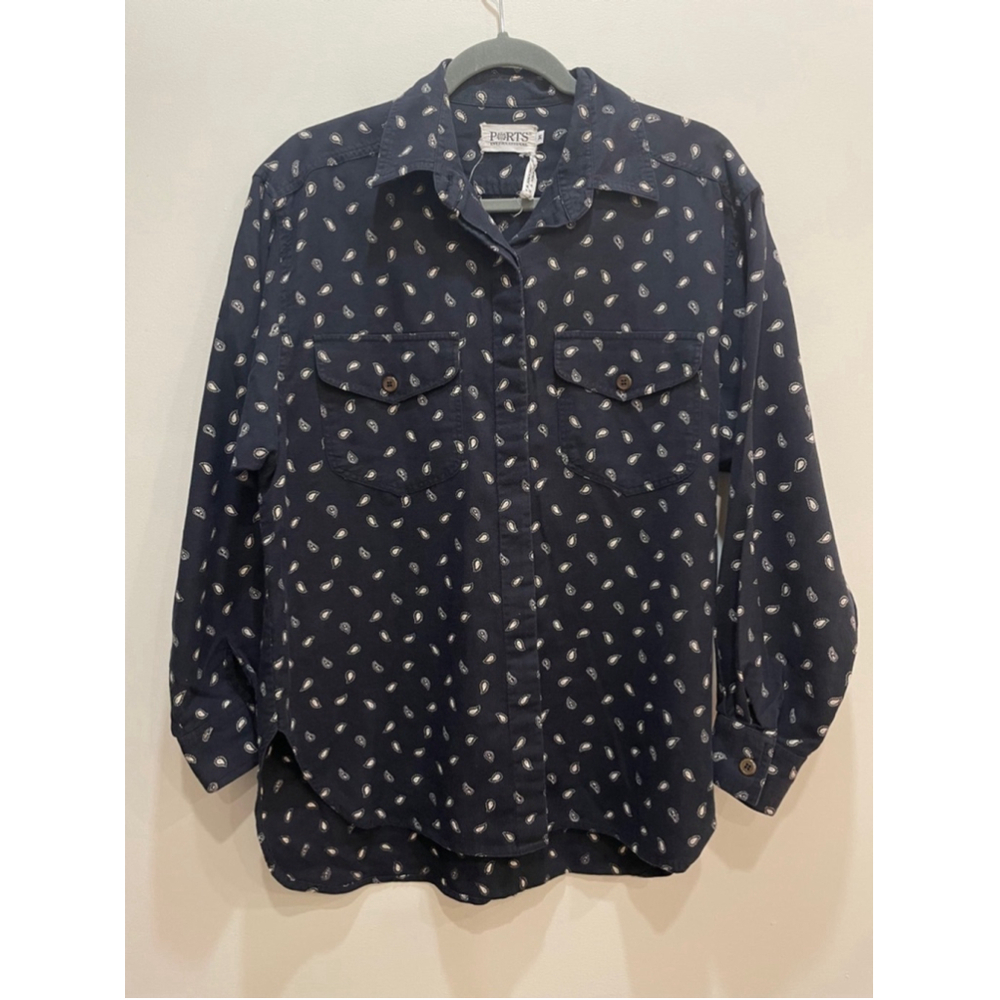 Vintage Ports 1961 International Button Down Shirt M 90s Light Flannel Grunge